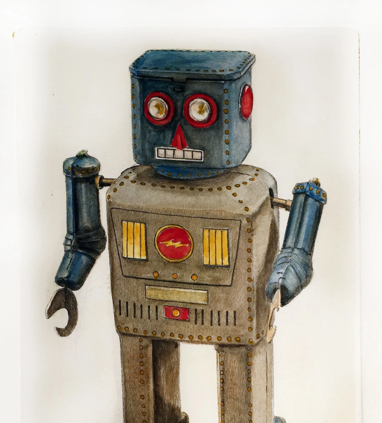 Robot di latta, grigio